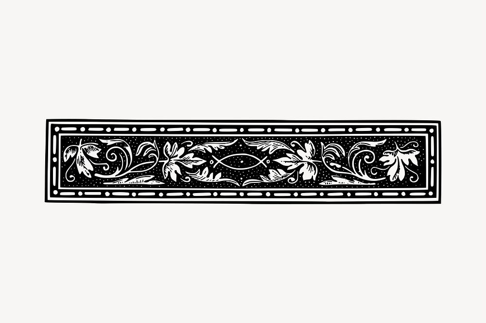 Victorian divider  illustration clipart vector. Free public domain CC0 image