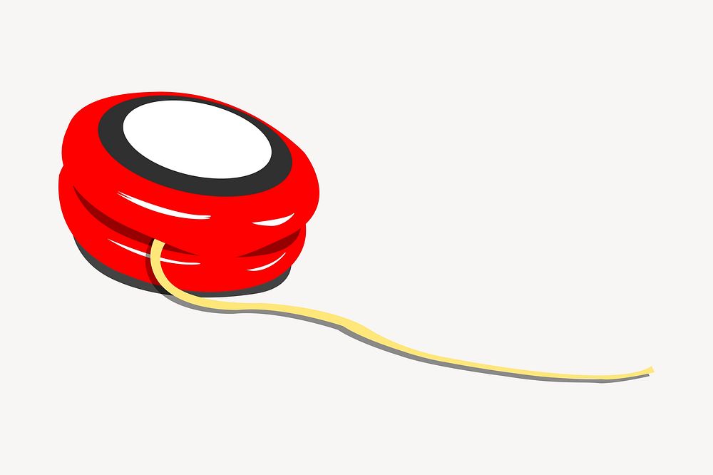 Yo-yo toy sticker, object illustration psd. Free public domain CC0 image.