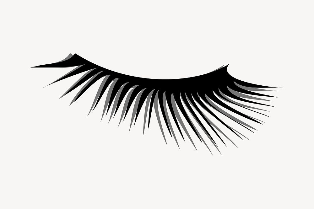 Eyelashes clipart, beauty illustration vector. Free public domain CC0 image.