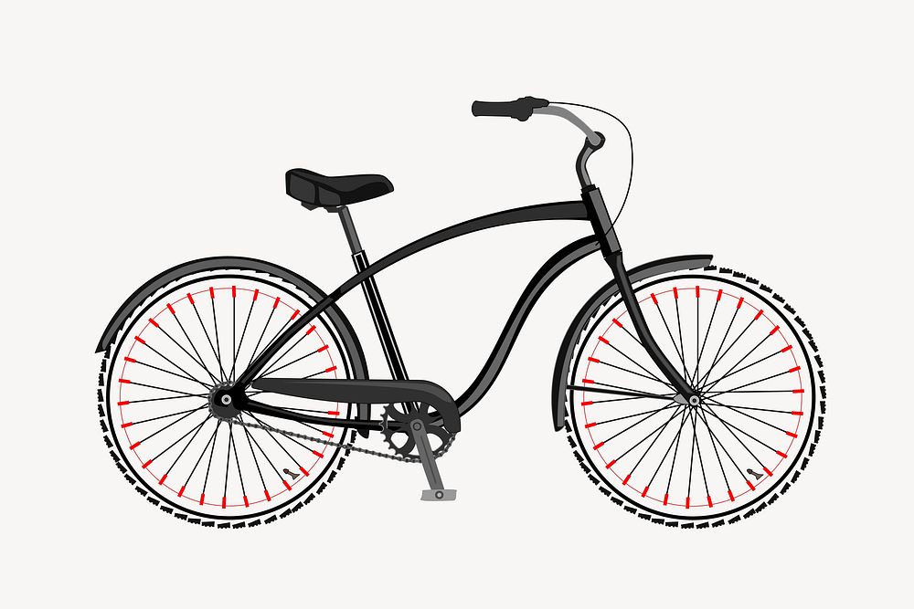 Bicycle clipart, vehicle illustration vector. Free public domain CC0 image.