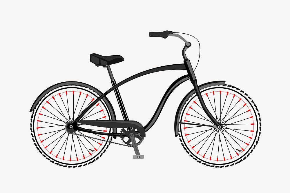 Bicycle clipart, vehicle illustration. Free public domain CC0 image.