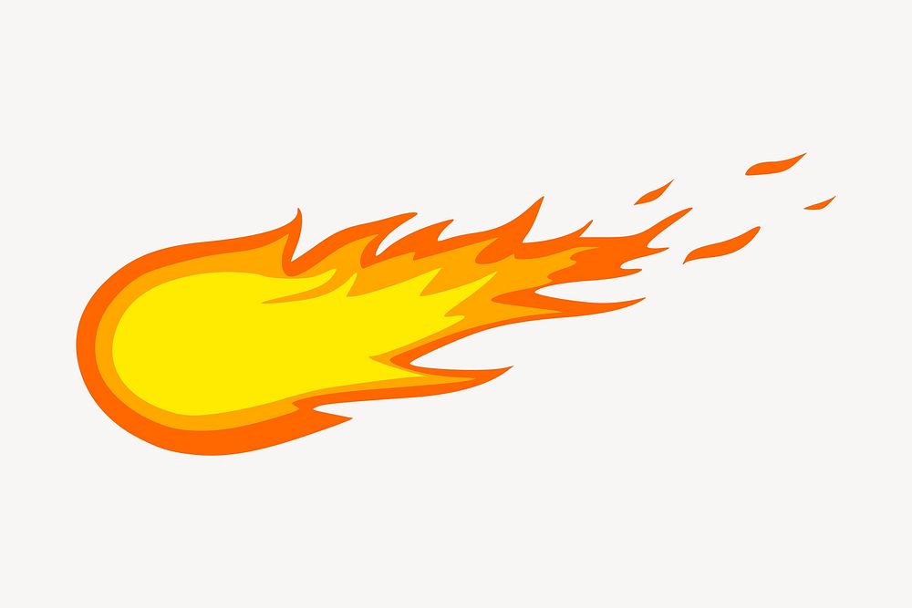 Fireball clipart, illustration vector. Free public domain CC0 image.