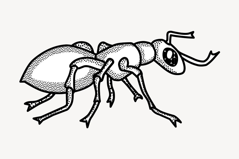 Ant clipart, animal illustration vector. Free public domain CC0 image