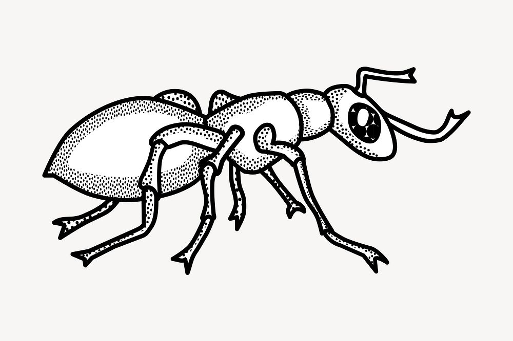 Ant clipart, animal illustration psd. Free public domain CC0 image
