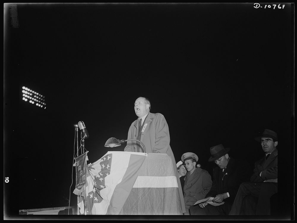 War production drive. Anthracite rallies. Alex Nordholm, Chief of Field Operations, War Production Drive, addressed…