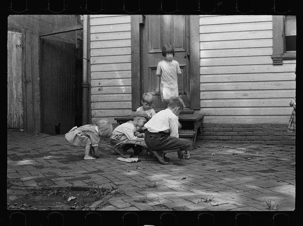 [Untitled photo, possibly related to: White children playing in Georgetown, Washington, D.C.]. Sourced from the Library of…