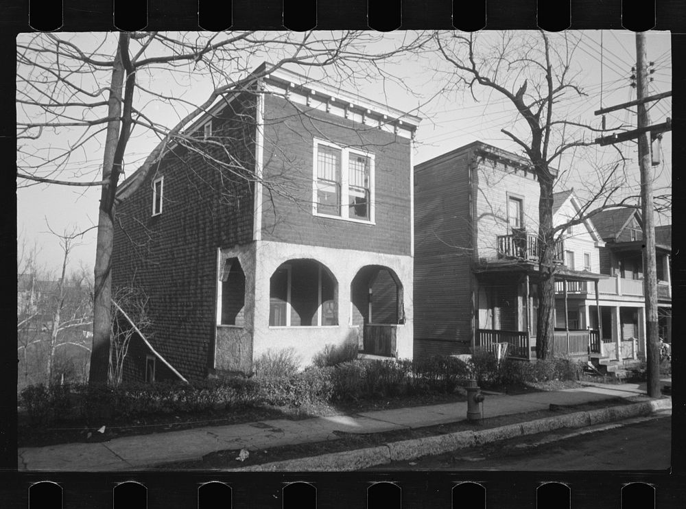 [Untitled photo, possibly related to: Typical half-built house at Steel Subdivision, Hamilton County, Ohio]. Sourced from…