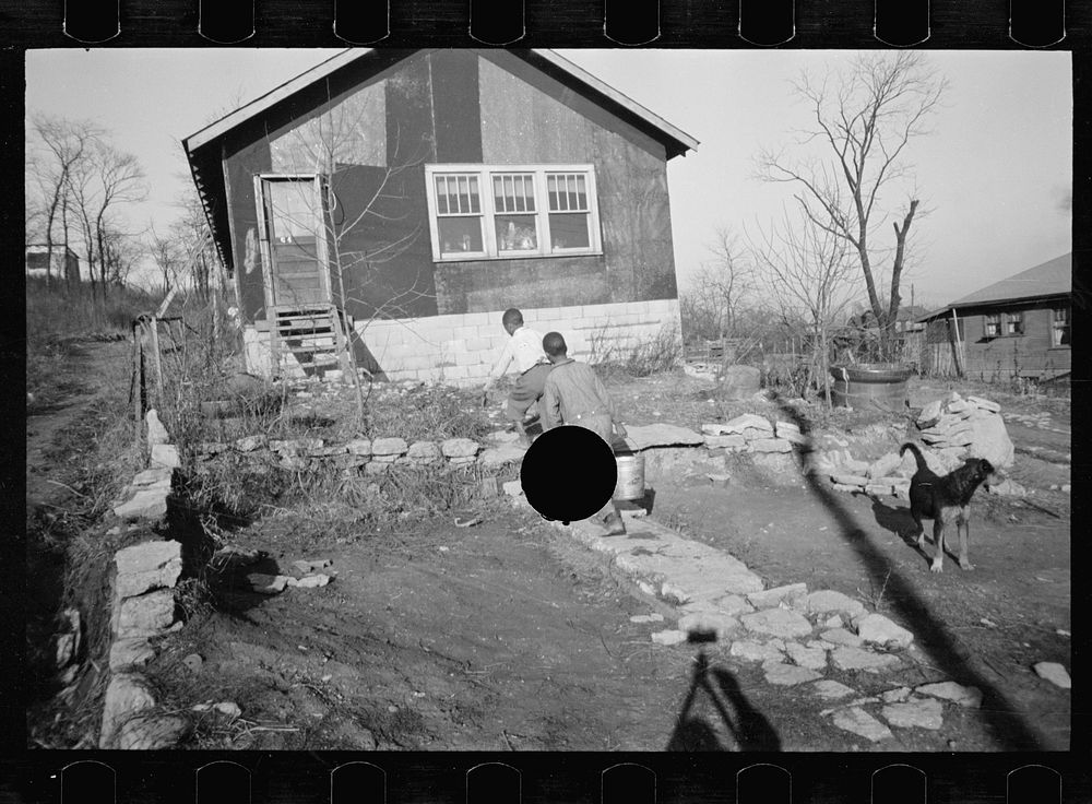 [Untitled photo, possibly related to: Cheap partly-constructed houses lacking water and sewage, Lockland, Ohio]. Sourced…