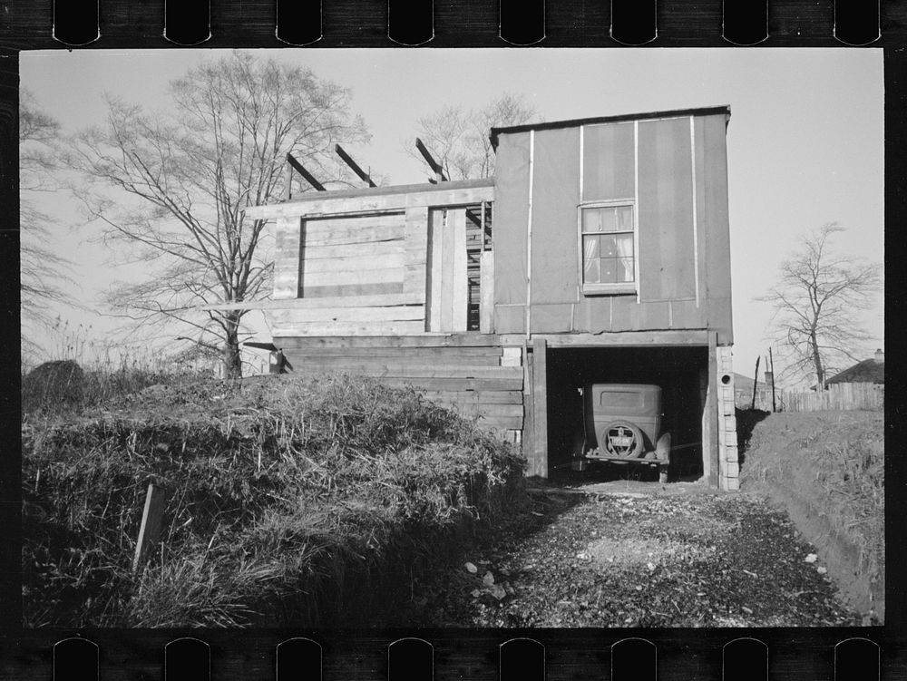 Cheap partly-built house lacking water and sewage, Lockland, Ohio. Sourced from the Library of Congress.