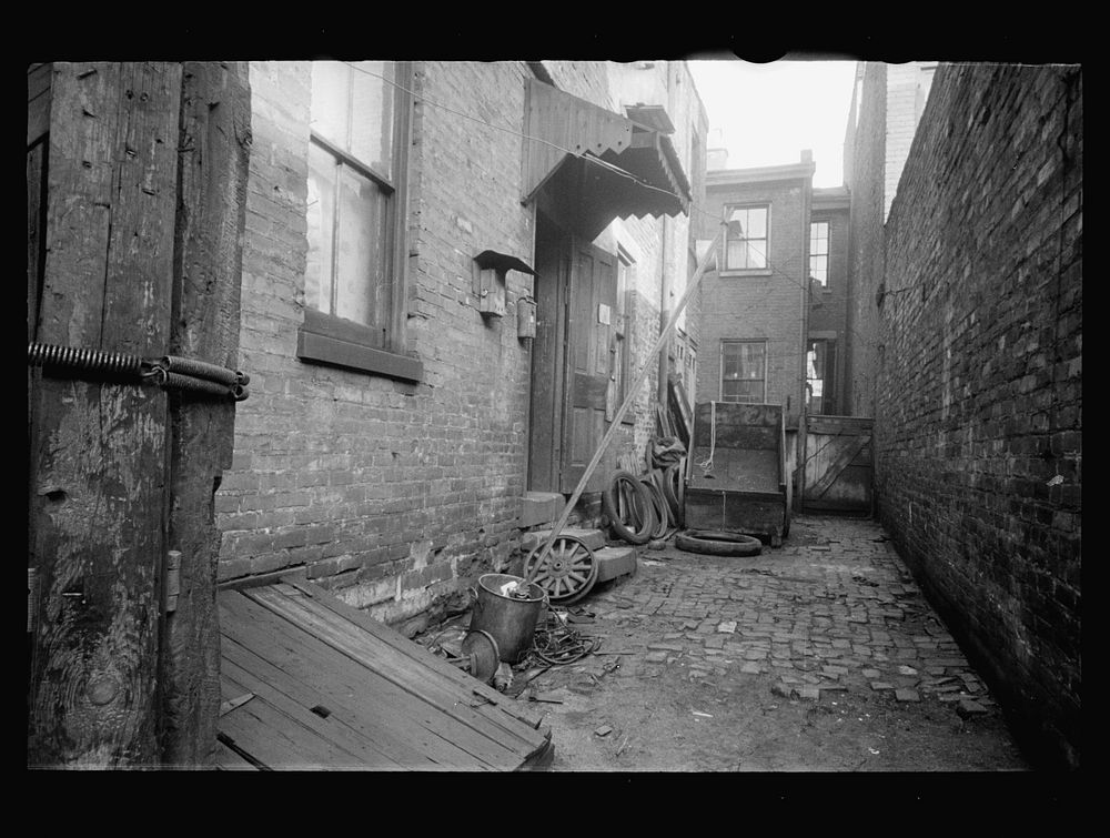 Alleyway off Van Horn Street, Hamilton County, Ohio. Sourced from the Library of Congress.