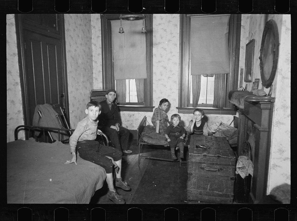 Bedroom of relief family, Hamilton Co., Ohio. Sourced from the Library of Congress.