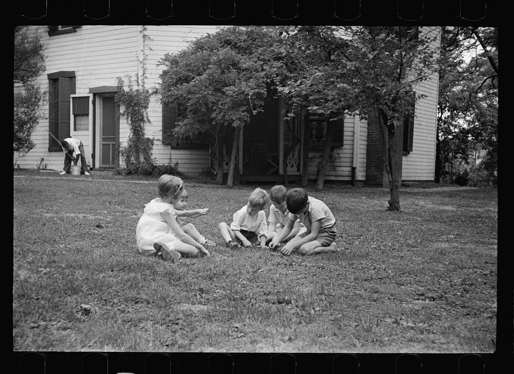 [Untitled photo, possibly related to: Healthy children in clean backyard, Washington, D.C.]. Sourced from the Library of…