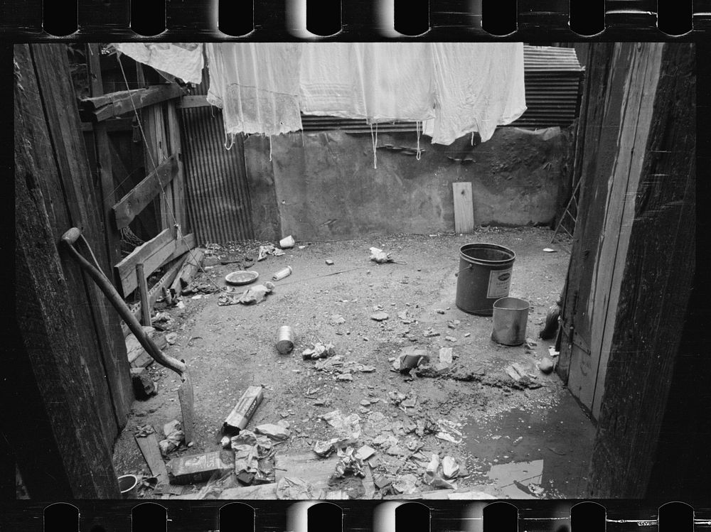  slum backyard, Washington, D.C.. Sourced from the Library of Congress.