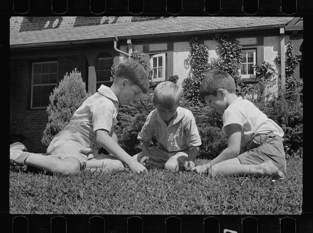[Untitled photo, possibly related to: Washington's healthy children. At play on the front lawn of one of Washington's better…