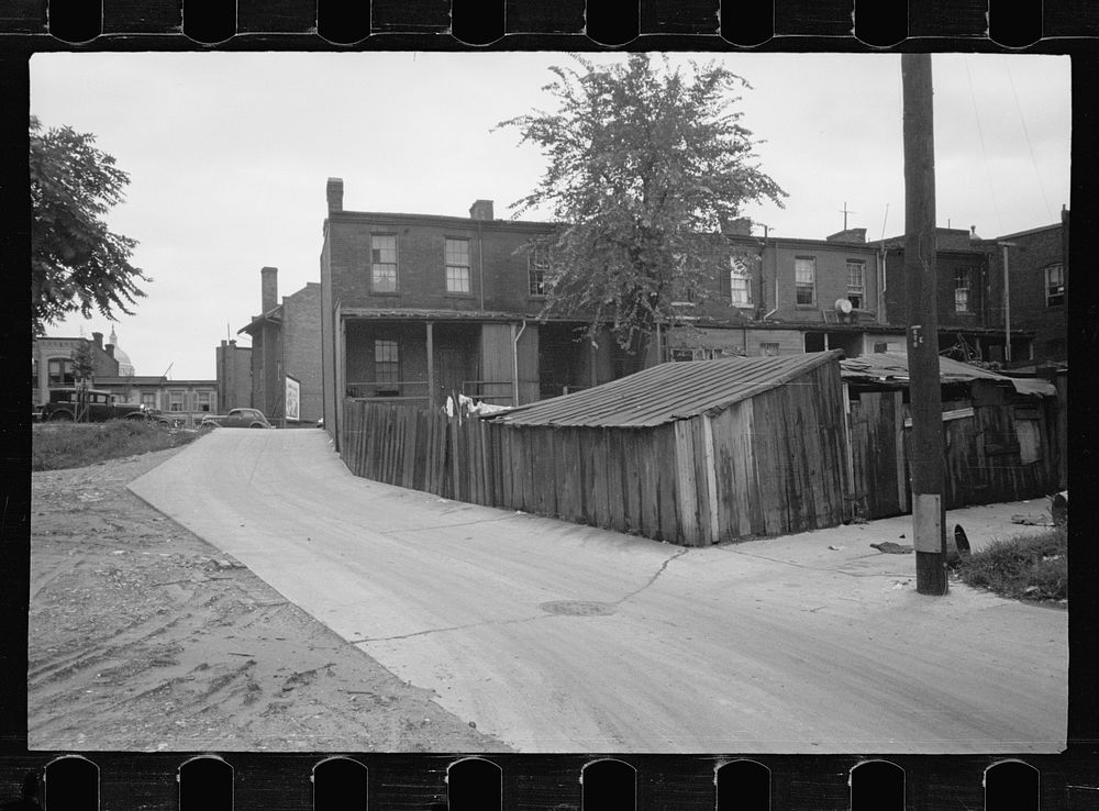 [Untitled photo, possibly related to: Slum section near the Capitol, Washington, D.C.]. Sourced from the Library of Congress.