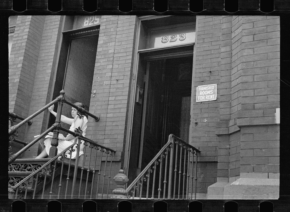 [Untitled photo, possibly related to: Typical rooming house, Washington, D.C.]. Sourced from the Library of Congress.