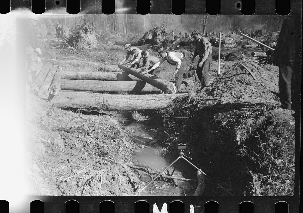 [Untitled photo, possibly related to: Bridge building, Prince George's County, Maryland]. Sourced from the Library of…