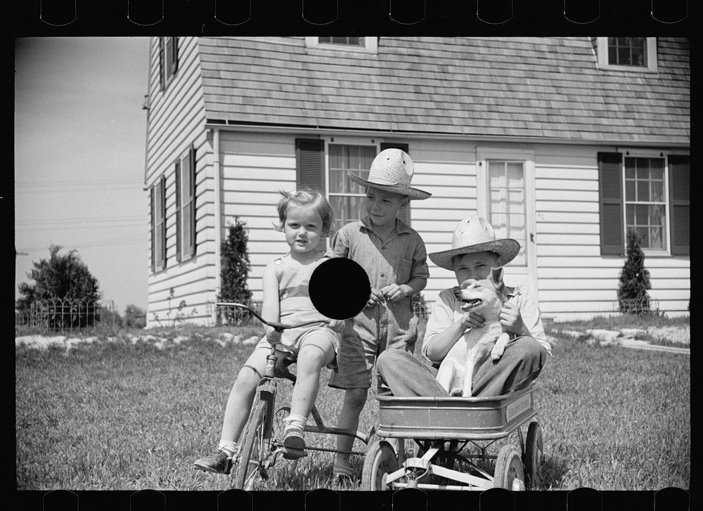 [Untitled photo, possibly related to: Among first homesteaders at Decatur Homesteads, Decatur, Indiana]. Sourced from the…
