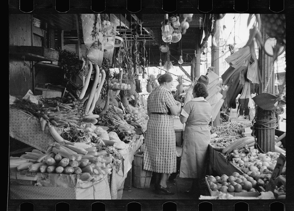 Marketplace at New Orleans, scene of many rehabilitation clients' cash sales, Louisiana. Sourced from the Library of…