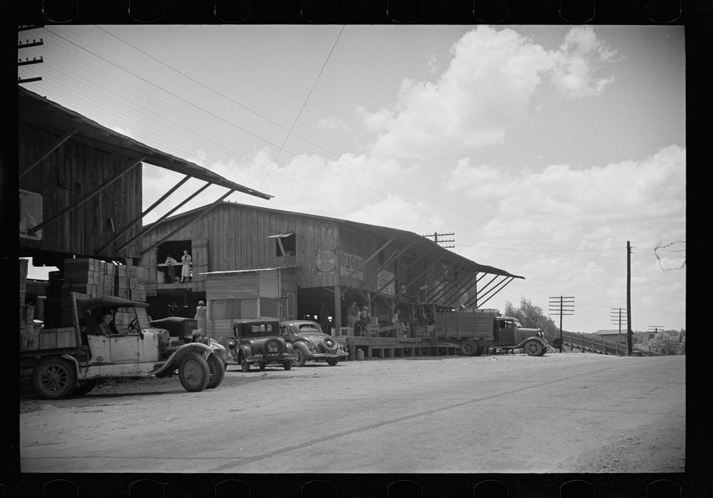 [Untitled photo, possibly related to: Box factory which serves nearby truck farm area, Terry, Mississippi]. Sourced from the…