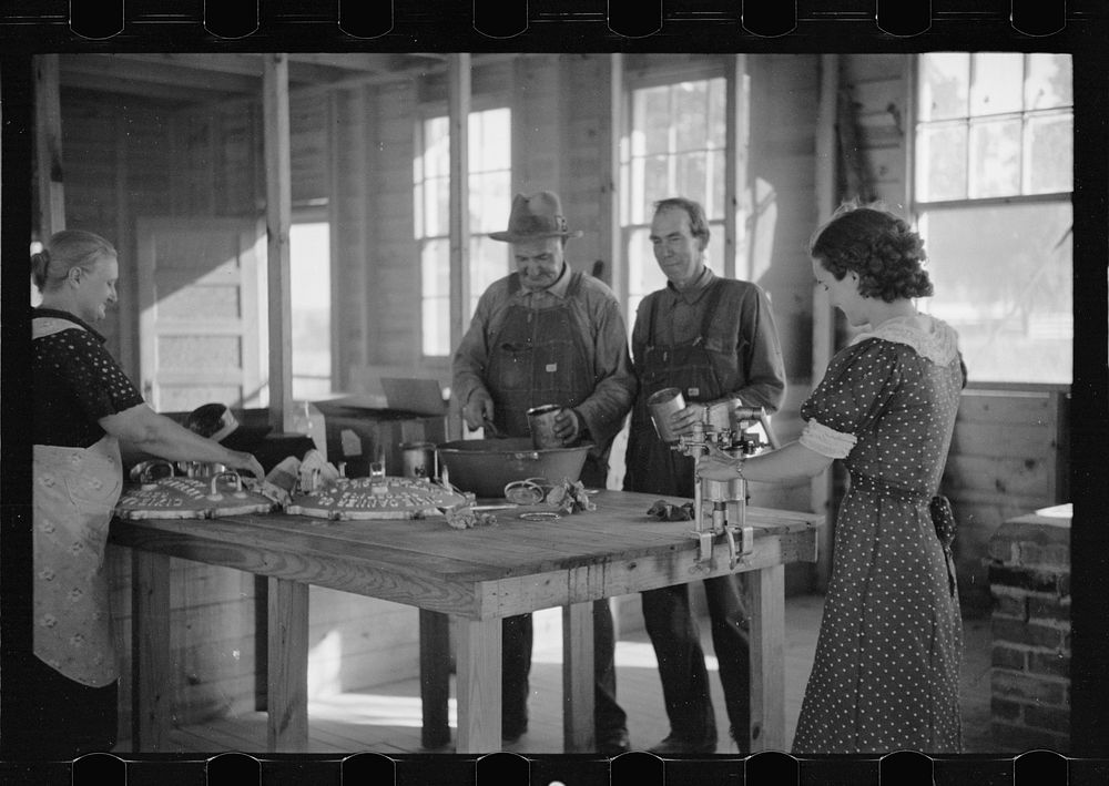 [Untitled photo, possibly related to: Cooperative canning plant at Lake Dick Resettlement Project, near Altheimer…