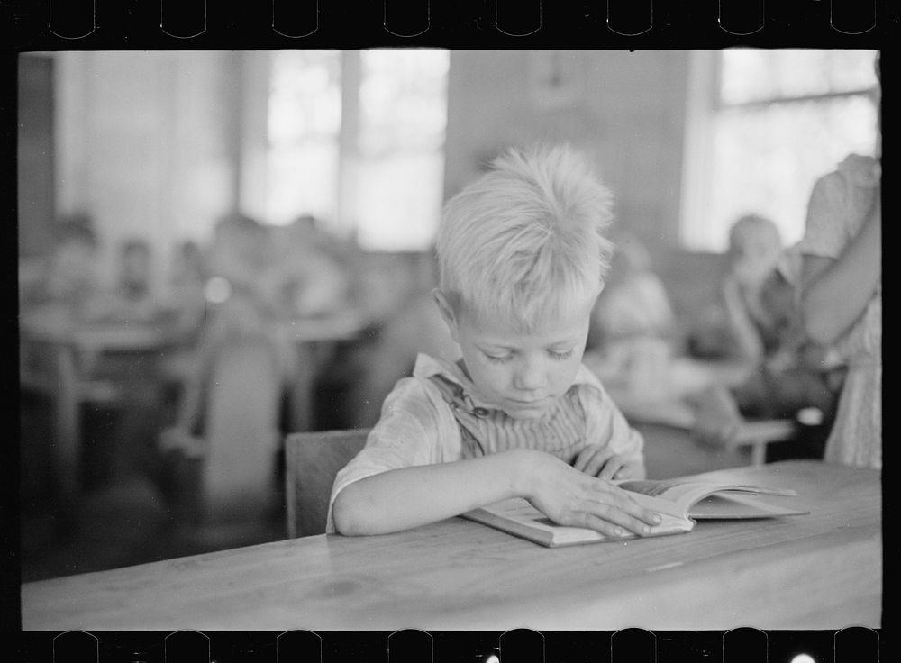[Untitled photo, possibly related to: School scene at Skyline Farms, near Scottsboro, Alabama]. Sourced from the Library of…