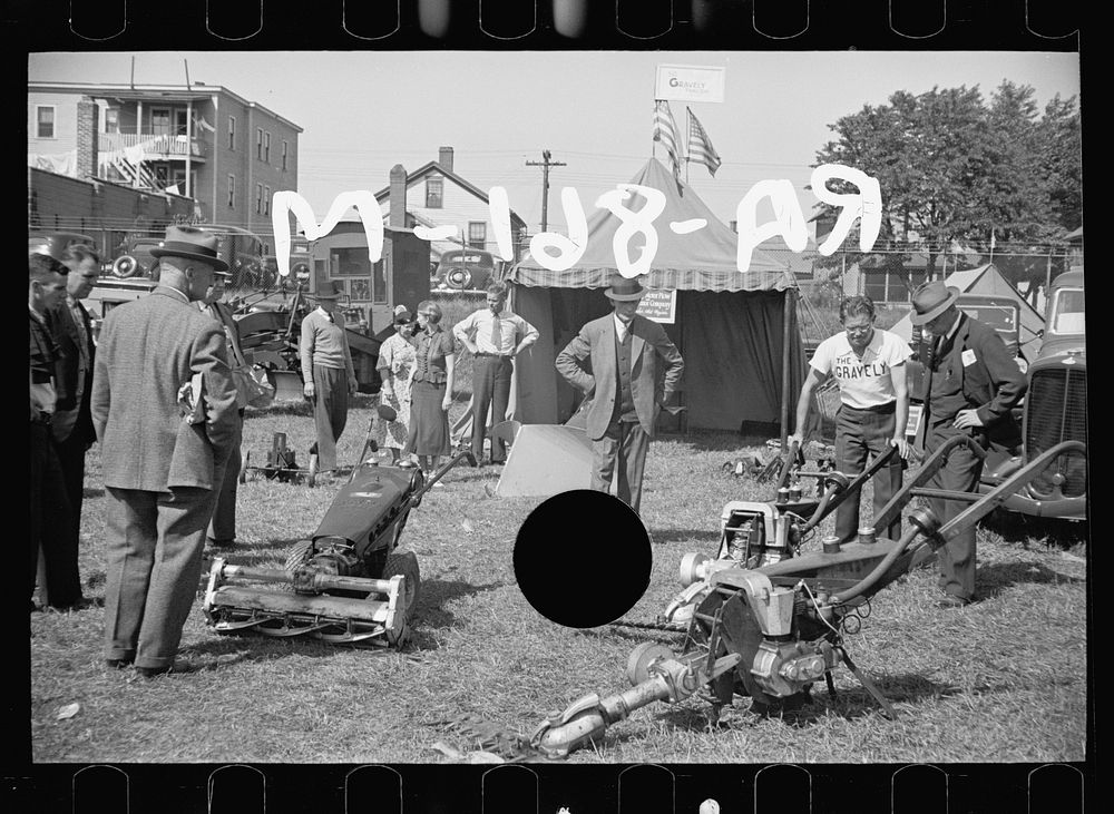 [Untitled photo, possibly related to: Practical exhibition of farm equipment always finds the interested, Springfield…