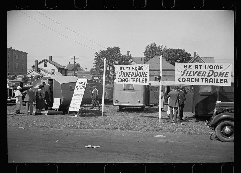 Trailer display at the Eastern States Fair, Springfield, Massachusetts. Sourced from the Library of Congress.