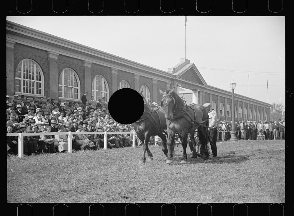 [Untitled photo, possibly related to: The dynamometer used in the horse-pulling contest, Eastern States Fair, Springfield…