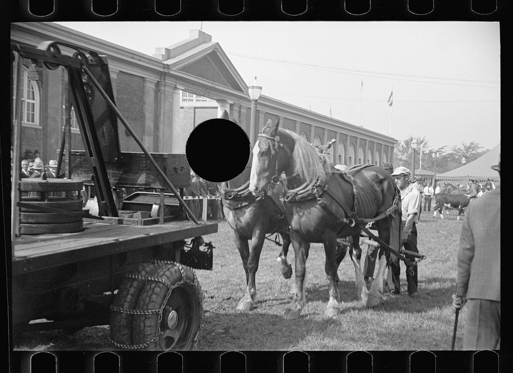 [Untitled photo, possibly related to: The dynamometer used in the horse-pulling contest, Eastern States Fair, Springfield…