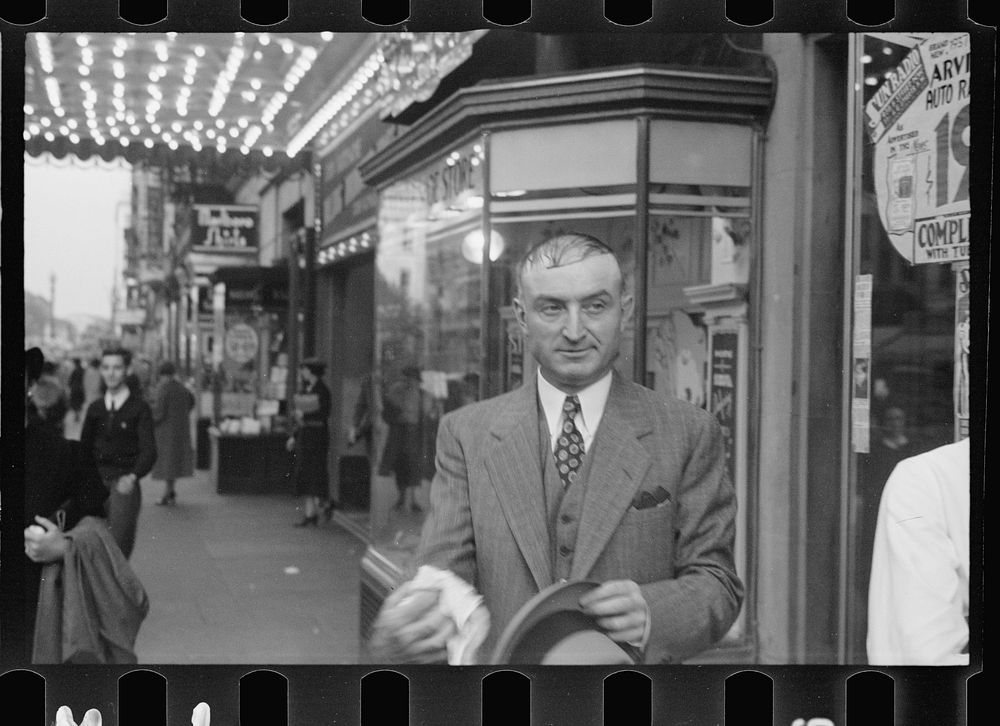 Man on the street, Washington, D.C.. Sourced from the Library of Congress.