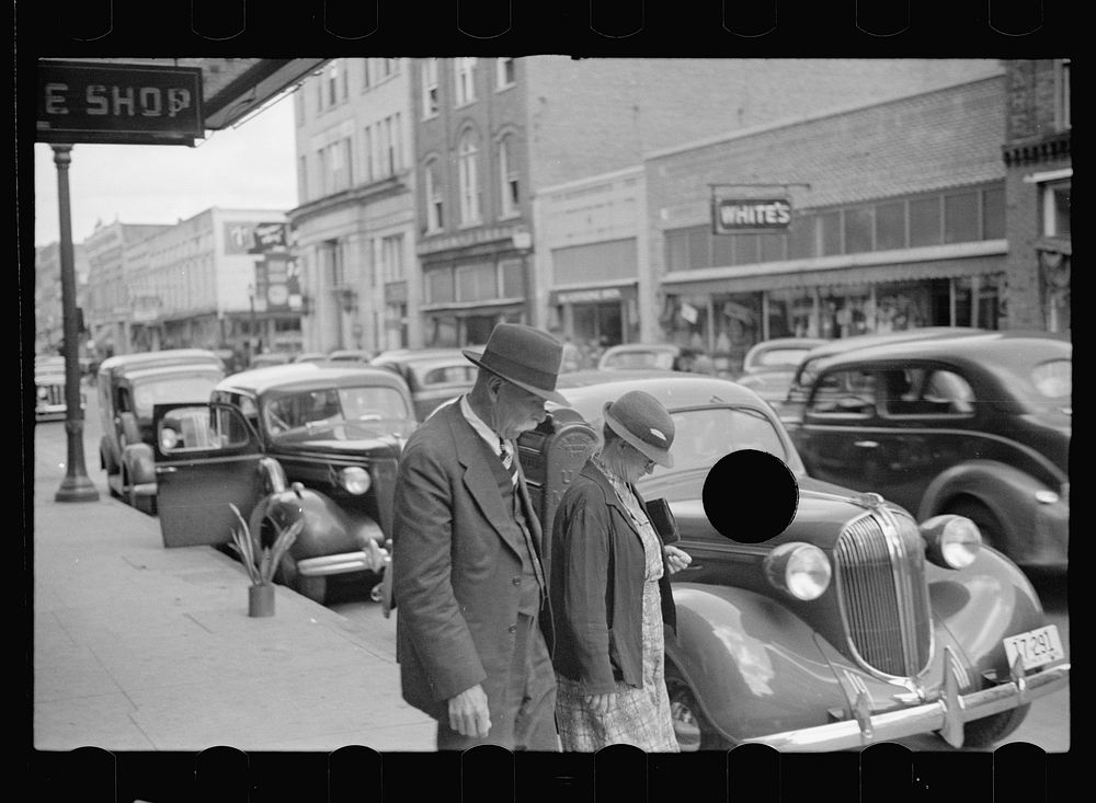 [Untitled photo, possibly related to: Farm family in town, Washington, North Carolina]. Sourced from the Library of Congress.