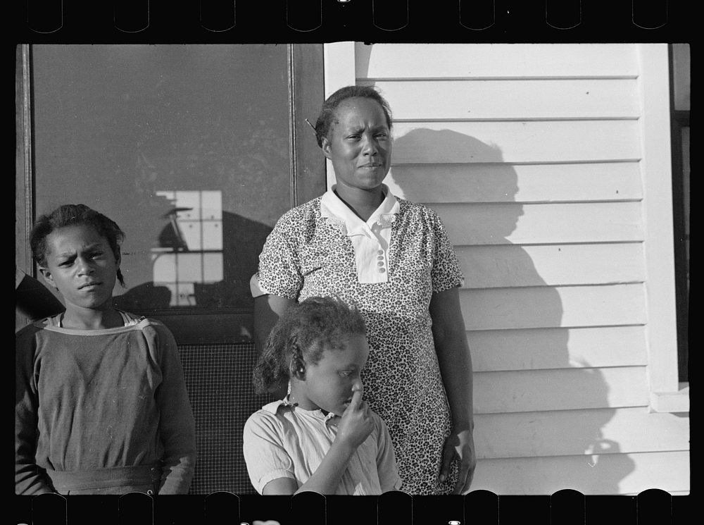 [Untitled photo, possibly related to: Wife of resettled farmer, Roanoke Farms, North Carolina]. Sourced from the Library of…