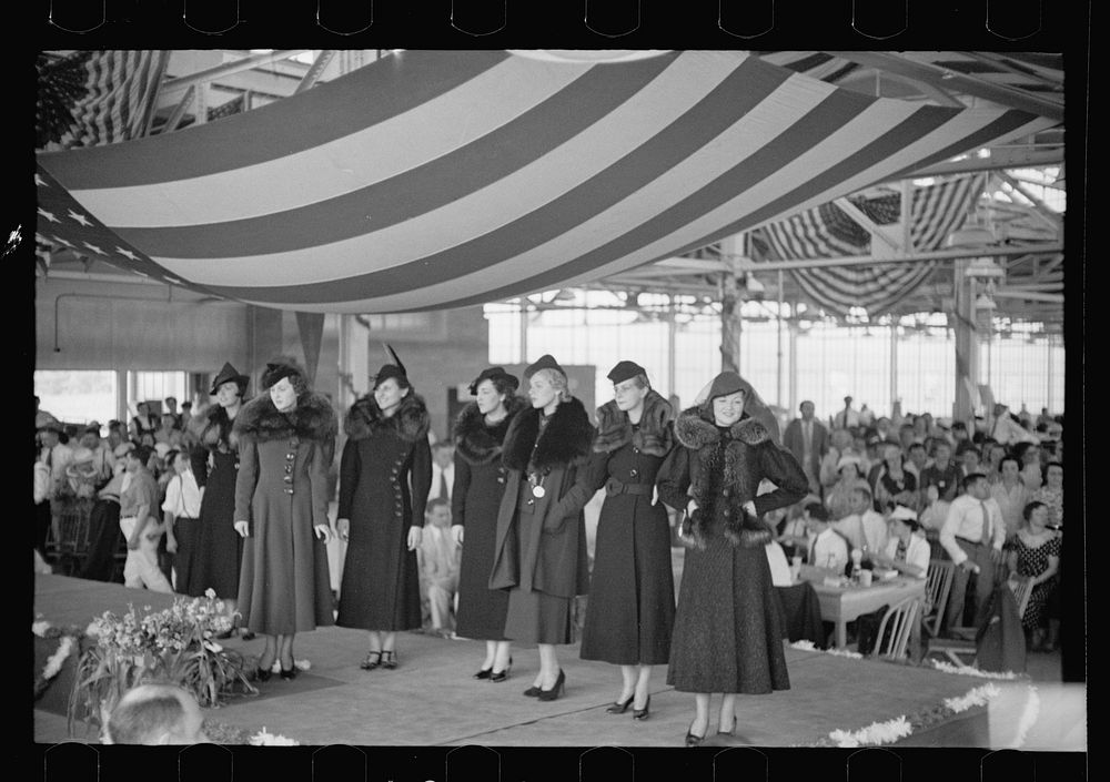 Style show of the opening of garment factory, Hightstown, New Jersey. Sourced from the Library of Congress.