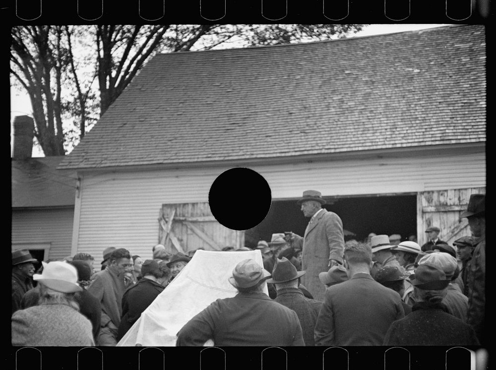 [Untitled photo, possibly related to: Auction near Hyde Park Village, Vermont]. Sourced from the Library of Congress.