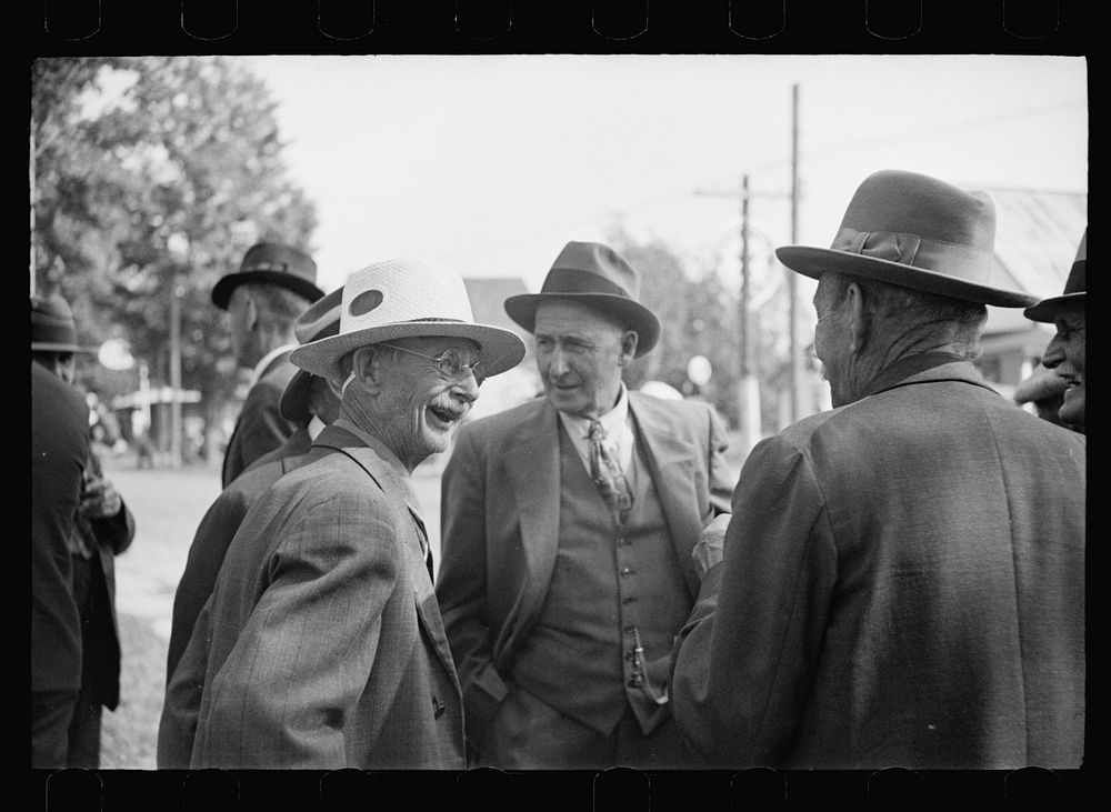 The fair's the day to talk, Albany, Vermont. Sourced from the Library of Congress.