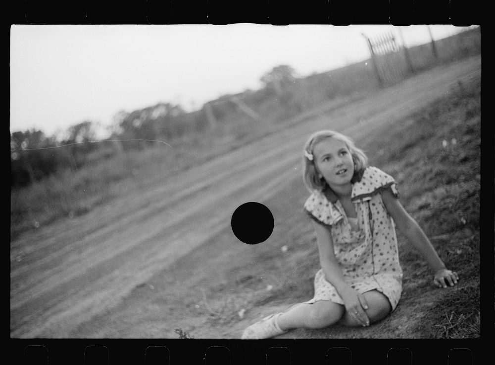[Untitled photo, possibly related to: Farm girl. Seward County, Nebraska]. Sourced from the Library of Congress.