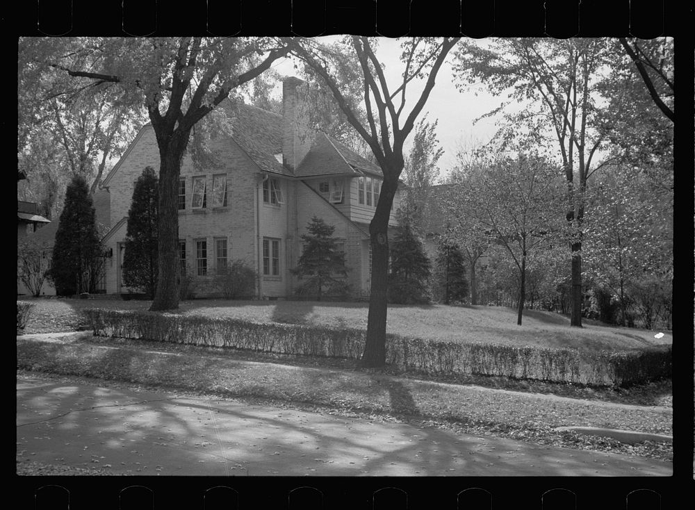 Home in "Happy Hollow," better residential district of Omaha, Nebraska. Sourced from the Library of Congress.