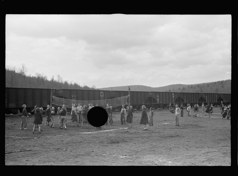[Untitled photo, possibly related to: School grounds in company-owned coal town Kempton, West Virginia]. Sourced from the…