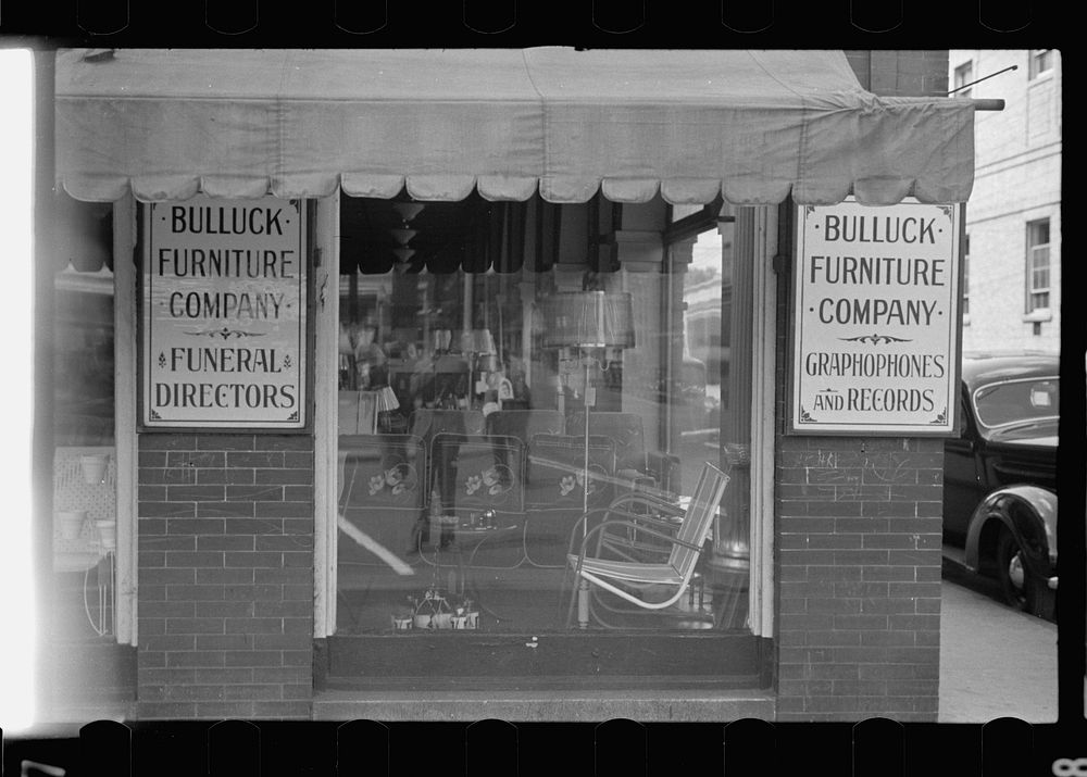 Furniture store and funeral directors, Rocky Mount, North Carolina. Sourced from the Library of Congress.