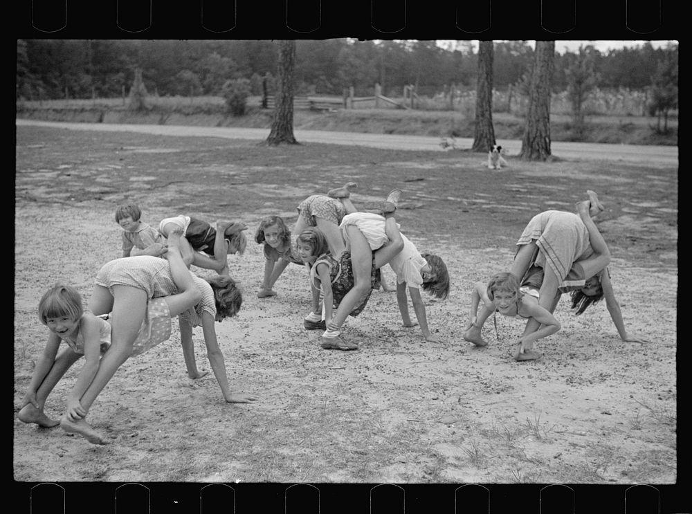 Playground scene at the Irwinville School, Georgia. Sourced from the Library of Congress.