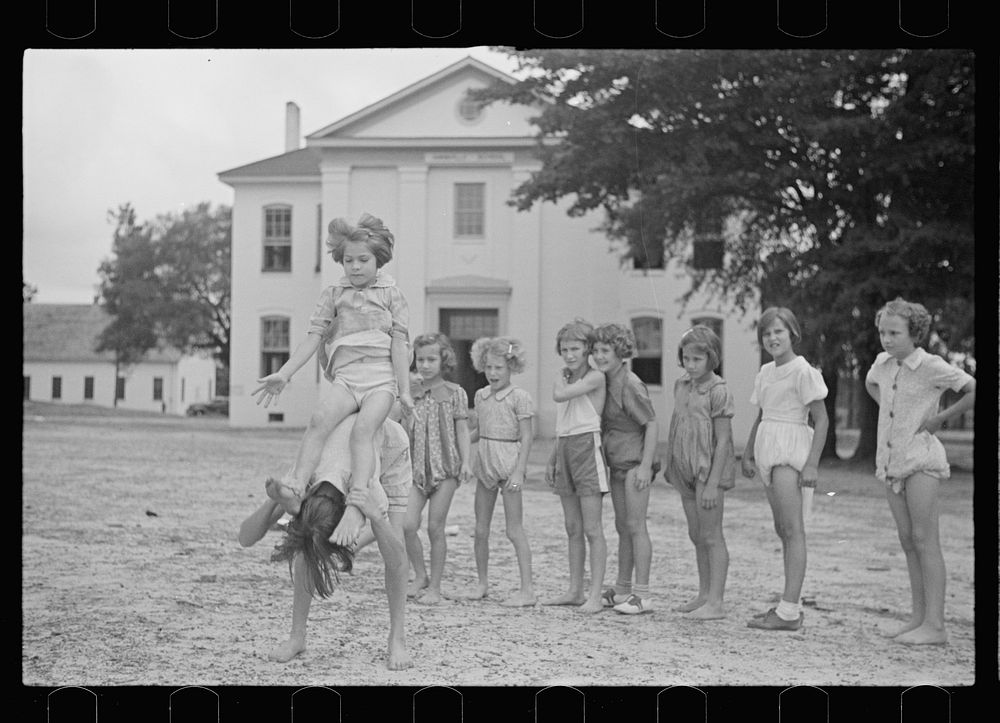 Playground scene, Irwinville School, Georgia. Sourced from the Library of Congress.