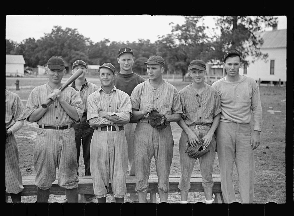 [Untitled photo, possibly related to: Ball team at Irwinville Farms, Georgia]. Sourced from the Library of Congress.