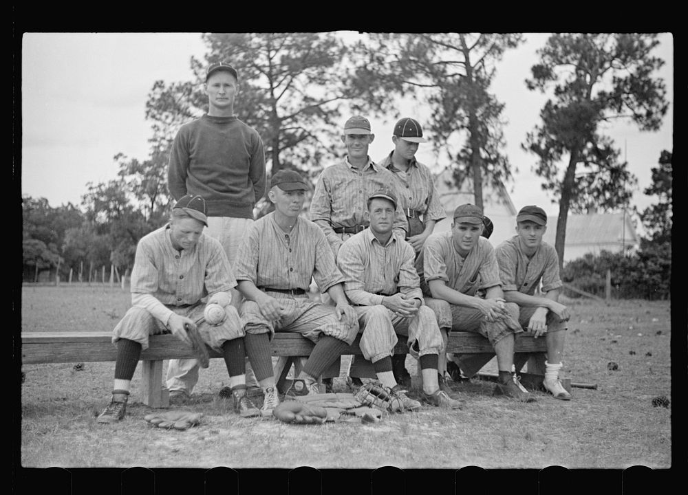 Ball team at Irwinville Farms, Georgia. Sourced from the Library of Congress.