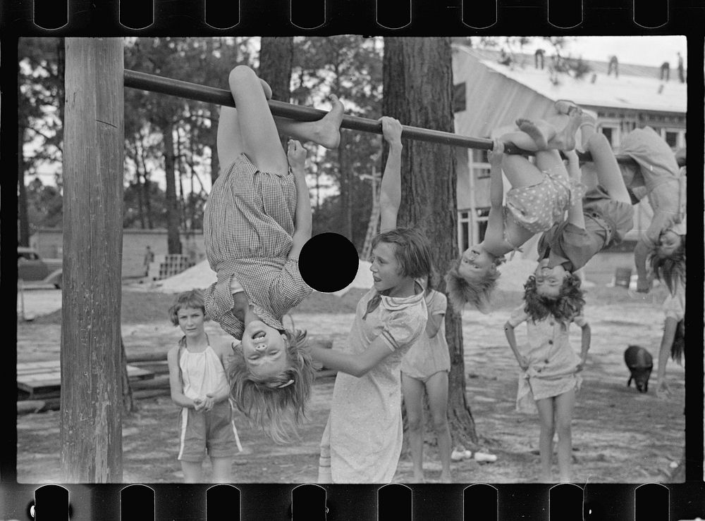 [Untitled photo, possibly related to: Playground scene. Irwinville school, Georgia]. Sourced from the Library of Congress.