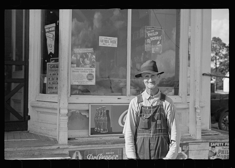 [Untitled photo, possibly related to: Farmer outside the cooperative store. Irwinville, Georgia]. Sourced from the Library…