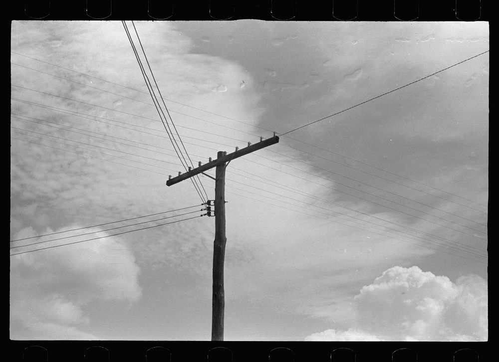 Telephone wires. Tygart Valley, West Virginia. Sourced from the Library of Congress.