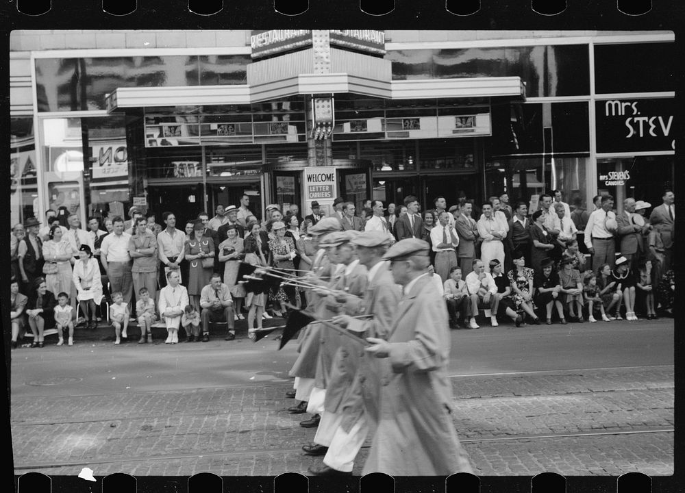 [Untitled photo, possibly related to: Watching parade, Letter Carriers Convention, Milwaukee, Wisconsin]. Sourced from the…