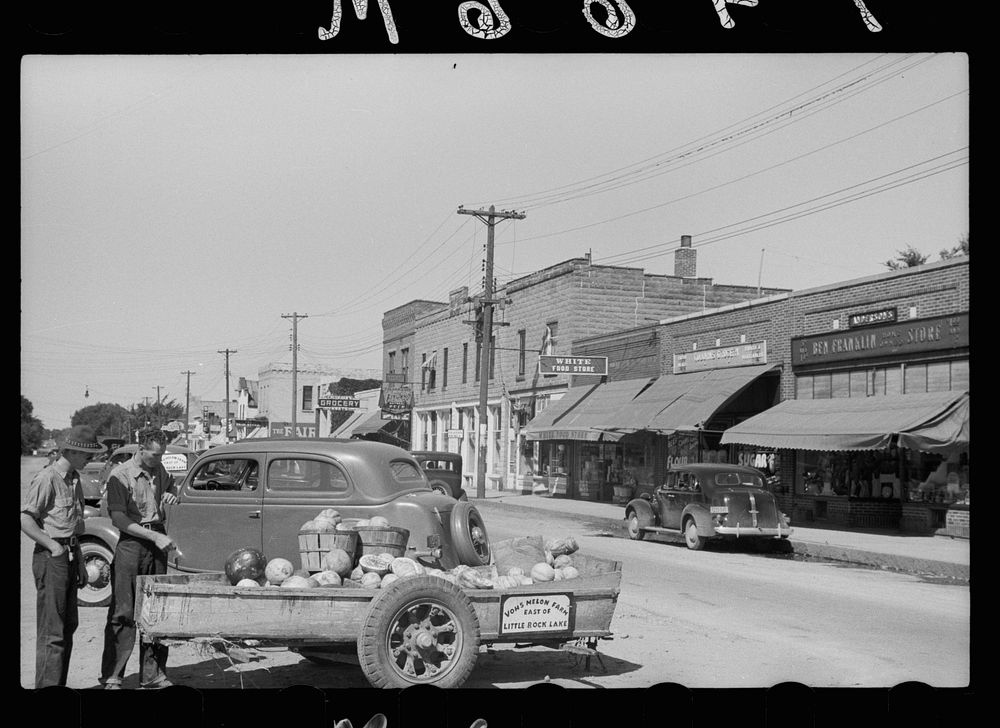 Main street, Rice, Minnesota. Sourced from the Library of Congress.