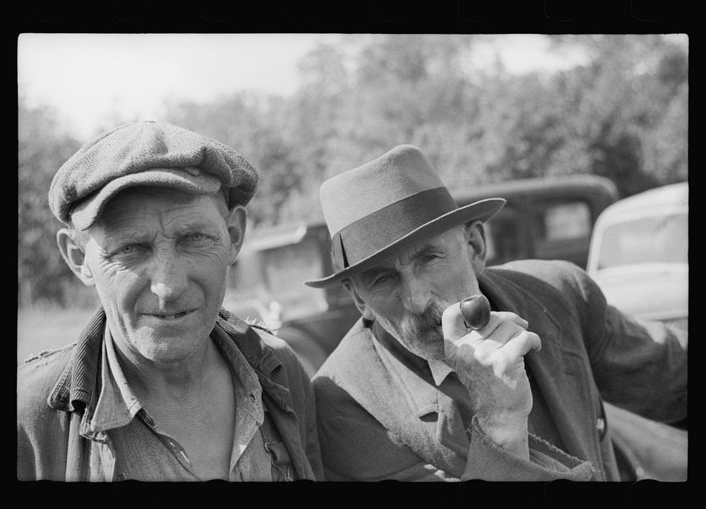 Farmers at auction near Tenstrike, Minnesota. Sourced from the Library of Congress.